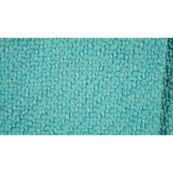 Manos Del Uruguay NWT Handmade Merino Huella Poncho Uruguay OS Teal Blue Aqua - Picture 8 of 8